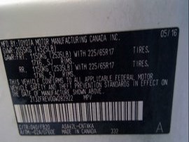 2016 TOYOTA RAV4  WHITE LE 2.5L AT  2WD.  Z24881